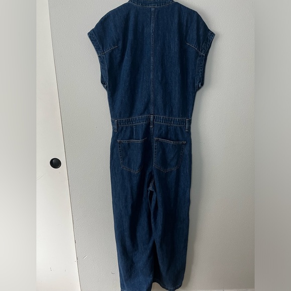 Etica Celestine Wide Leg Denim Jumpsuit in a Dark Wash Size L - Picture 9 of 11